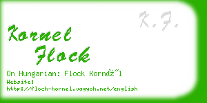 kornel flock business card